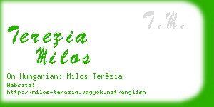 terezia milos business card